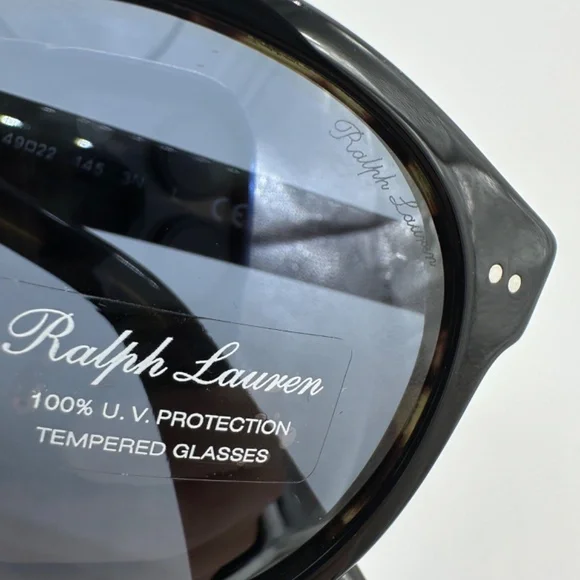 Ralph Lauren Sunglasses Women 0RL8146P 49 5613R5 Shiny Black on Spotty Havana